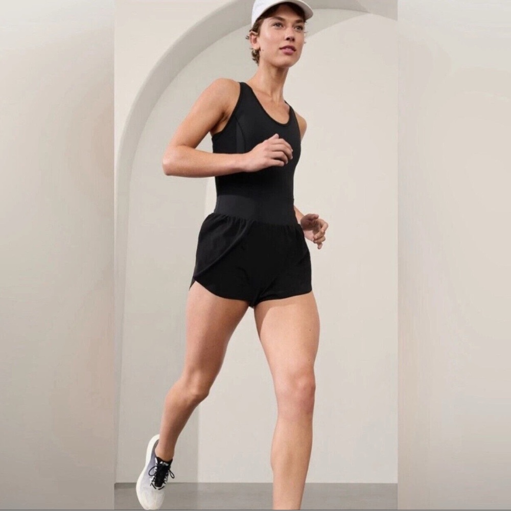 Athleta Crossover Runsie Romper Mini Skort Size Large Tall NWT